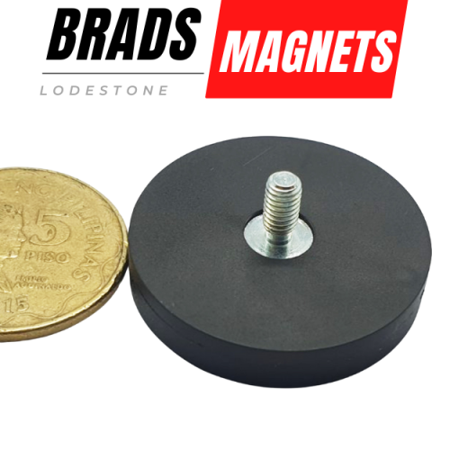 Rubber Coated Pot Magnet (D34mm)